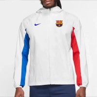 FC Barcelona Hombre AWF Raglan Chaqueta con Capucha Blanco 23-24