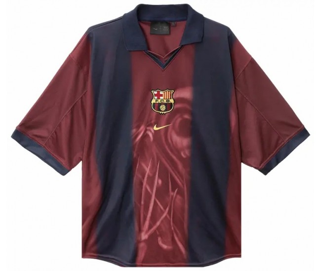 Camiseta retro de esqueleto para hombre del FC Barcelona X Travis Scott 2020-21