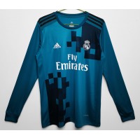 Camiseta retro de la tercera equipación de manga larga del Real Madrid 2017-2018
